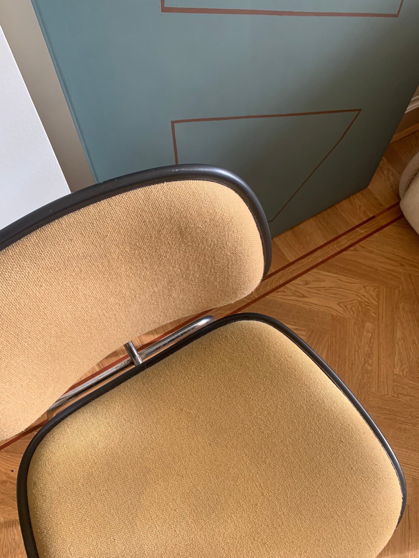 DCM chairs - Herman Miller - ochre yellow