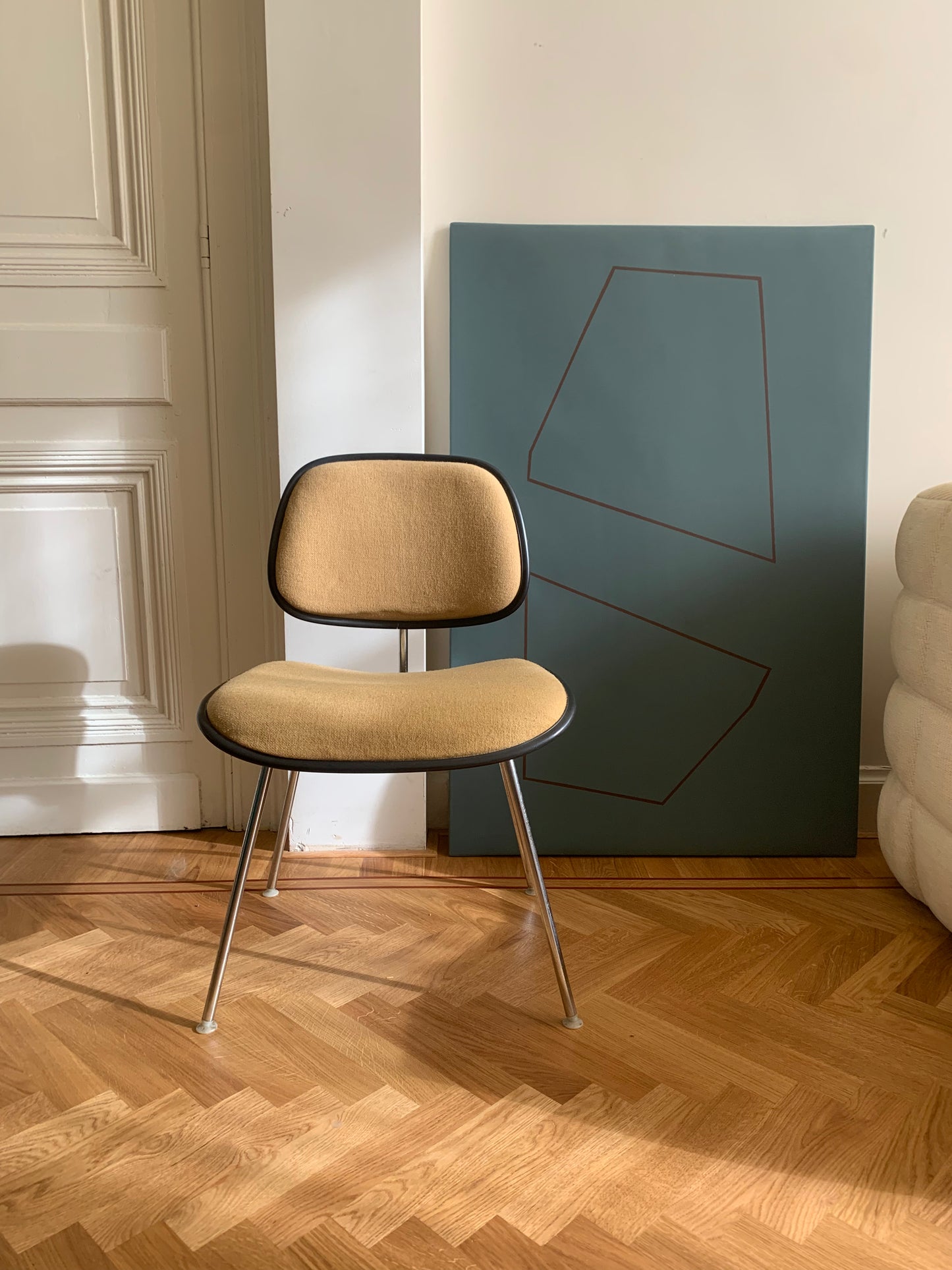 DCM chairs - Herman Miller - ochre yellow